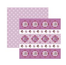 Folha para Scrapbook Dupla Face Disney - Hora do Chá com a Minnie 1 Forminhas e Toppers