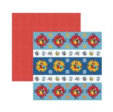 Folha para Scrapbook Dupla Face Disney - A Casa do Mickey Forminhas e Toppers