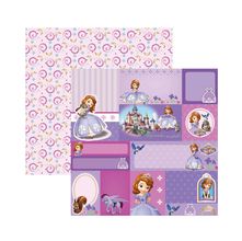 Folha para Scrapbook Dupla Face Disney - Princesinha Sofia Tags