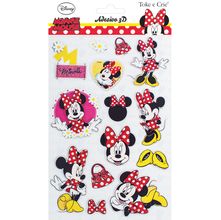 Adesivo Minnie Mouse 3D 21 x 14cm - Toke e Crie