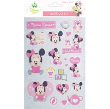 Adesivo Baby Minnie 3D 21 x 14cm - Toke e Crie