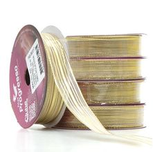 Fita Voal Metalizada M007 15mm 10 Metros - 203 Ouro