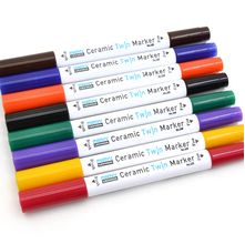 Kit Caneta para Porcelana Ponta Dupla Cores Básicas Marvy Uchida - 8 Cores