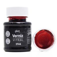 Verniz Vitral à Base de Água 37ml - Gliart 052 vermelho vivo