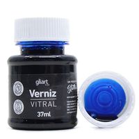 Verniz Vitral à Base de Água 37ml - Gliart 100 azul escuro