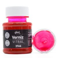 Verniz Vitral à Base de Água 37ml - Gliart 038 rosa neon