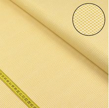 Tecido Estampado para Patchwork - Pandinhas: Quadradinhos Amarelo (0,50X1,40)