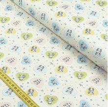 Tecido Estampado para Patchwork - Pandinhas: Panda no Coração (0,50X1,40)