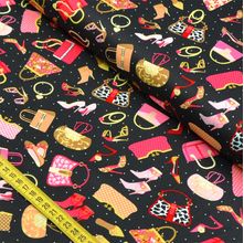 Tecido Estampado para Patchwork - Bolsas Cor 1 (0,50x1,50)