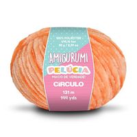 Fio Amigurumi Pelúcia 131 metros - Círculo 4456 laranja