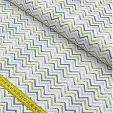 Tecido Estampado para Patchwork - Dinos: Chevron Ocean (0,50x1,40)