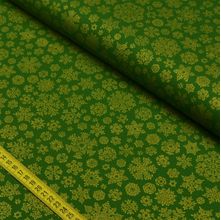 Tecido Natal para Patchwork - Flocos de Neve Verde Cor 2313 (0,50x1,50)