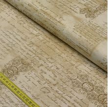 Tecido Estampado para Patchwork - Vintage: Escrita (0,50x1,50)