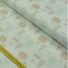 Tecido Estampado para Patchwork - Bichinhos Baby: Balões Menta (0,50x1,40)