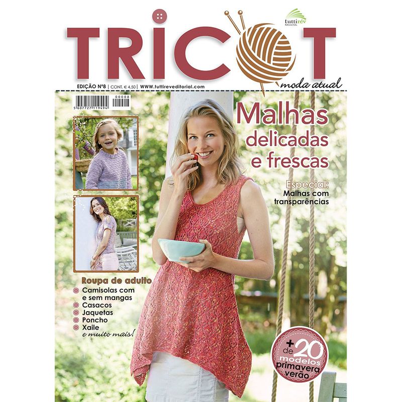 Revista Portuguesa Faça Fácil Tricot N° 8 Malhas Delicadas E Frescas Bazar Horizonte 1615