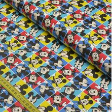 Tecido Estampado para Patchwork - Coleção Disney Mickey Mouse Multicor (0,50x1,50)