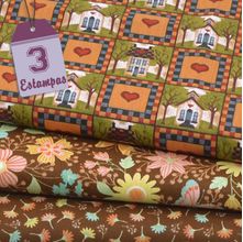 Kit de Tecido Floral (30x70) - 3 Estampas