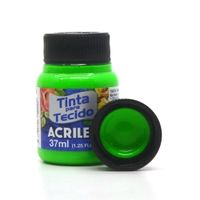 Tinta para Tecido Acrilex Fluorescente 37ml 101 verde