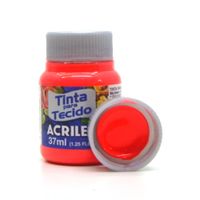 Tinta para Tecido Acrilex Fluorescente 37ml 103 vermelho