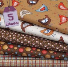 Kit de Tecido Galinhas Country (30x70) 5 Estampas