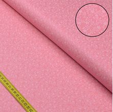 Tecido Estampado para Patchwork - Libélulas: Raminhos Rosa Chiclete (0,50x1,40)
