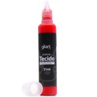 Tinta Pinta Tecido 31ml - Gliart Vermelho vivo