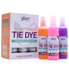 Kit Tie Dye Gliart 60ml - 6 Cores