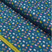 Tecido Estampado para Patchwork - Fofurices: Mini Birds Azul (0,50x1,40)
