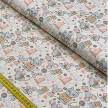 Tecido Estampado para Patchwork - Kitty Garden: Creme (0,50x1,40)
