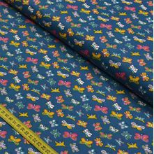 Tecido Estampado para Patchwork - Fofurices: Mini Borboletas Azul (0,50x1,40)