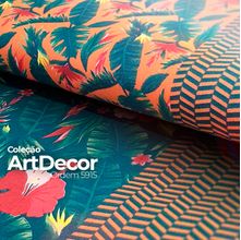 Tecido Estampado para Patchwork - ArtDecor: Tropical Trio Cor 01 (0,50x1,50)