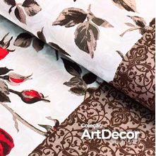 Tecido Estampado para Patchwork - ArtDecor: Romantic Trio Cor 01 (0,50x1,50)