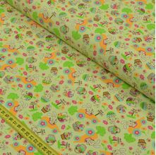 Tecido Estampado para Patchwork - Páscoa Fazendinha Real Cor 2394 (0,50x1,40)