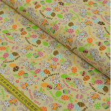 Tecido Estampado para Patchwork - Páscoa Fazendinha Feliz Cor 2395 (0,50x1,40)