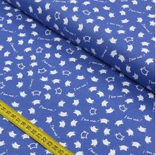 Tecido Estampado para Patchwork - Essentials Gatos Fundo Azul (0,50x1,50)