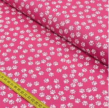 Tecido Estampado para Patchwork - Essentials Patinhas Fundo Pink (0,50x1,50)