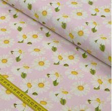 Tecido Estampado para Patchwork - Miss Daisy: Daisy com Poá Rose (0,50x1,40)