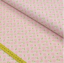 Tecido Estampado para Patchwork - Miss Daisy: Mini Daisy no Xadrez Rose (0,50x1,40)