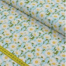 Tecido Estampado para Patchwork - Miss Daisy: Daisy Blossom Azul (0,50x1,40)