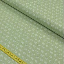 Tecido Estampado para Patchwork - Coração de Pano: Borboleta Fundo Verde (0,50x1,40)