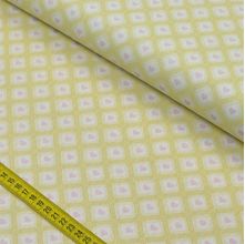 Tecido Estampado para Patchwork - Coração de Pano: Xadrez com Coração Fundo Branco (0,50x1,40)