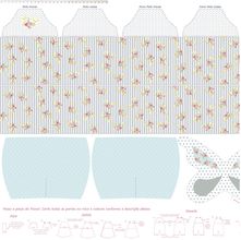 Tecido Estampado para Patchwork - Coração de Pano: Painel Macacão Azul (0,64x1,48)