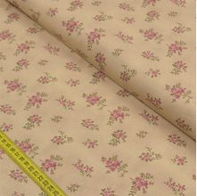 Tecido Estampado para Patchwork - Millyta La Vie En Rose Rosas Pequena Bege Cor 01 (0,50x1,40)