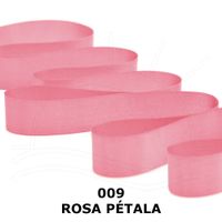 Fita de Cetim Nº 12 50mm com 10 Metros - Fitas Progresso 009 - rosa pétala