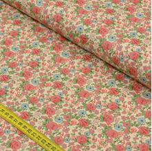 Tecido Estampado para Patchwork - Fiori: Rosas Pequenas Rose (0,50x1,40)