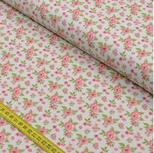 Tecido Estampado para Patchwork - Beautiful Smile: Flor Fundo Cinza (0,50x1,40)