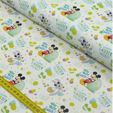 Tecido Tricoline Páscoa: Mickey Easter (0,50x1,50)