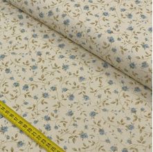 Tecido Blend de Linho para Patchwork - Floral Azul cor 01 (0,50x1,50)