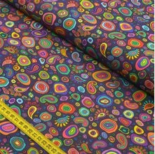 Tecido Estampado para Patchwork - Balls By Marina Landi & Valeria Cervetto: Roxo (0,50x1,50)