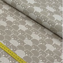 Tecido Tricoline Essentials : Bear Cinza (0,50x1,50)